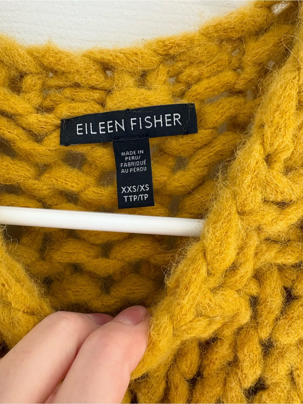 Eileen Fisher Chunky Knit Sweater in Mustard - Size XXS/XS - Picture 2 of 3